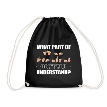 Quelle partie de Don’t You Understand ASL Teacher - Sac de sport léger - noir - Devant