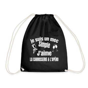 carrosserie et apéro - Sac de sport léger - noir - Devant