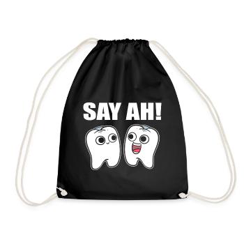 Say Ah! Kieferchirurgen - Turnbeutel - Schwarz - Vorne