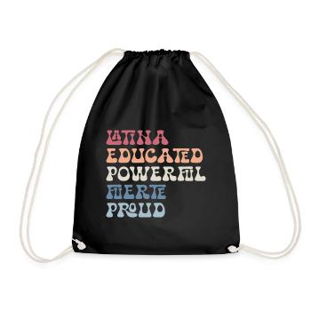 Latina Educated Powerful Fuerte Proud Feminist - Sac de sport léger - noir - Devant