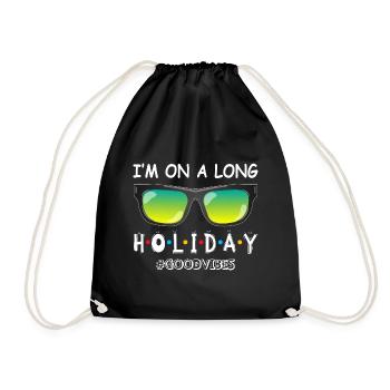 Je suis en vacances - Sac de sport léger - noir - Devant