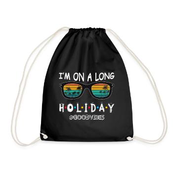Je suis en vacances - Sac de sport léger - noir - Devant