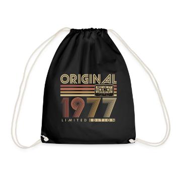1977 Vintage Vintage Rétro Cadeau d’anniversaire - Sac de sport léger - noir - Devant