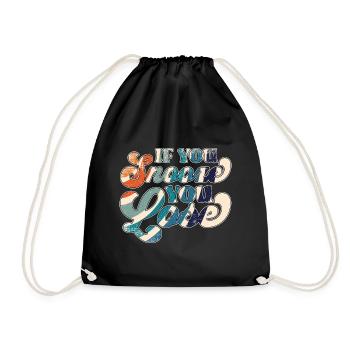 If You Snooze You Lose - Drawstring Bag - black - Front