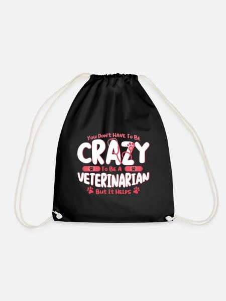 Tierheilkunde Tierarzt Veterinär Geschenk - Turnbeutel - Schwarz