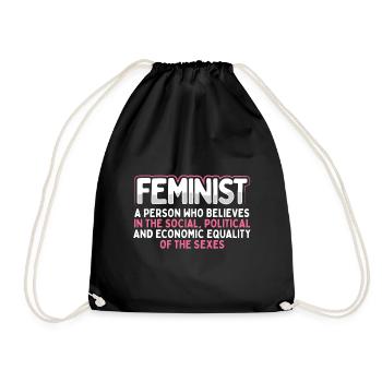 Féministe Social Politique Economique Égalité de - Sac de sport léger - noir - Devant