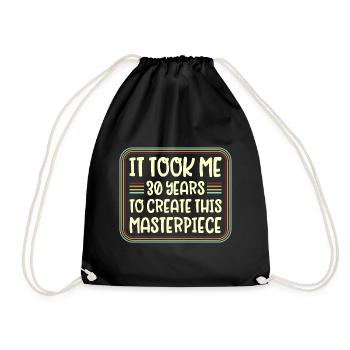 30 years to create this masterpiece Retro - Drawstring Bag - black - Front