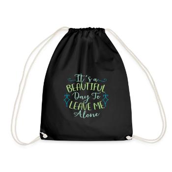 Cadeau sarcastique Une belle journée pour me laisser tranquille - Sac de sport léger - noir - Devant