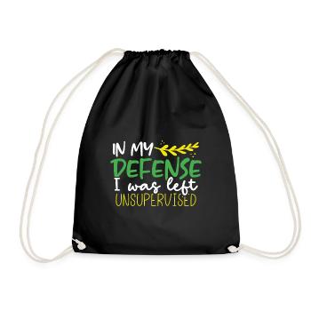 Sarcastique dans ma défense laissé sarcasme sans supervision - Sac de sport léger - noir - Devant