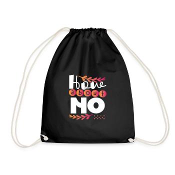 Sarcastic Gift How About No Sarcam Gift - Drawstring Bag - black - Front
