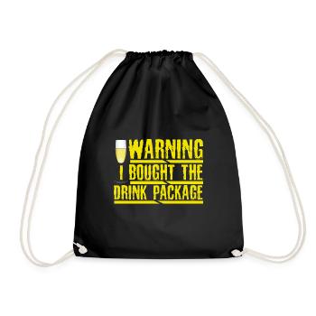 Avertissement d’humour de croisière J’ai apporté le paquet de boissons - Sac de sport léger - noir - Devant