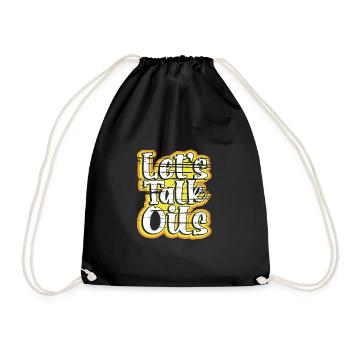 Essential Oils Gift let's Talk Oils Fun Essential - Drawstring Bag - black - Front