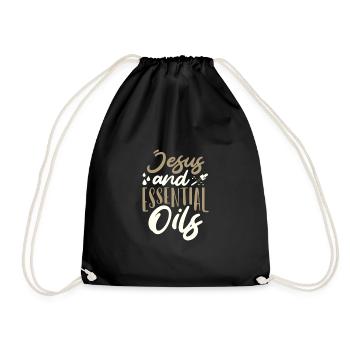Christian Gifts Jesus and Essential Oils Gifts - Drawstring Bag - black - Front