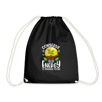 Environnement Conserver l’énergie Préserver l’avenir - Sac de sport léger - noir - Devant