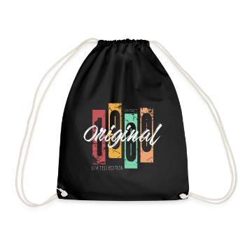1969 Vintage Retro Birthday - Drawstring Bag - black - Front
