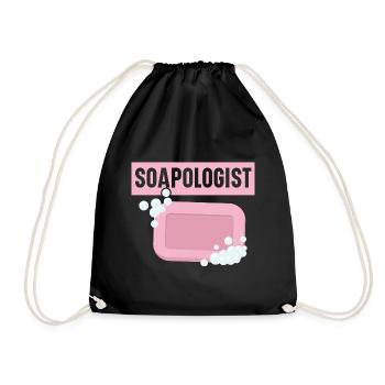 Soapologist Handmade Soap Soap Soap Maker - Drawstring Bag - black - Front