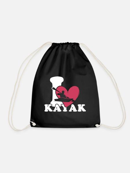 Kayak Canoe Paddling Kayak Captain - Drawstring Bag - black