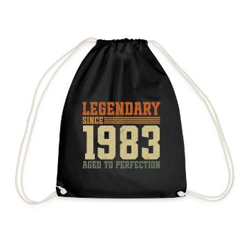 Légendaire depuis 1983 Vintage cadeau d’anniversaire - Sac de sport léger - noir - Devant