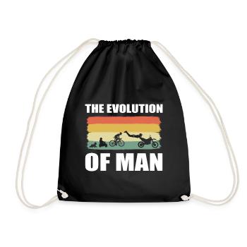 The Evolution Of A Man Motorradhändler - Turnbeutel - Schwarz - Vorne
