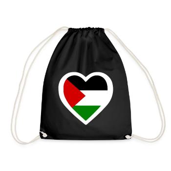 Palestina herz - Turnbeutel - Schwarz - Vorne
