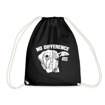 Cow and Dog Animal Advocate - Drawstring Bag - black - Front