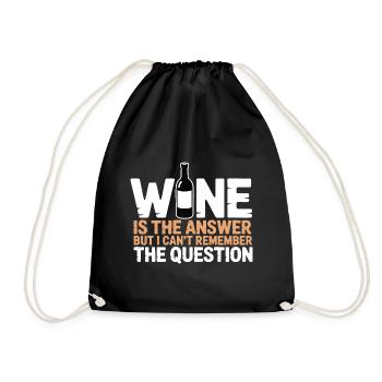 Le vin est la réponse – j’ai juste oublié la question - Sac de sport léger - noir - Devant