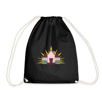 House - Drawstring Bag - black - Front