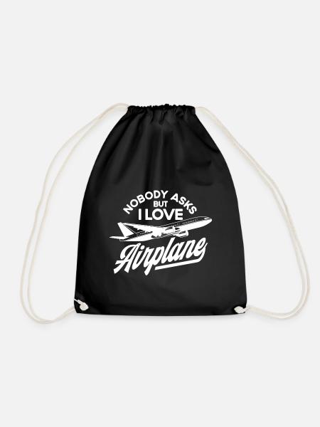 Cadeau d’atterrissage d’avion de pilote d’avion d’avion - Sac de sport léger - noir