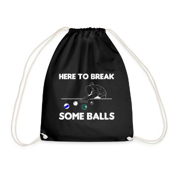 Pool players, billiards players - Drawstring Bag - black - Front