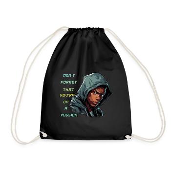 Martial Arts Mission Boxing Boxing Ring Motivation - Drawstring Bag - black - Front