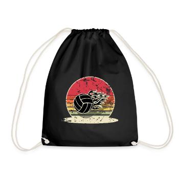Volleyball - Drawstring Bag - black - Front
