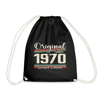 1970 Cadeau D’anniversaire Rétro Vintage 1970 - Sac de sport léger - noir - Devant