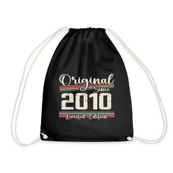 2010 Cadeau D’anniversaire Rétro Vintage 2010 - Sac de sport léger - noir - Devant
