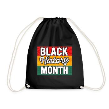 Black History Month Black History - Turnbeutel - Schwarz - Vorne