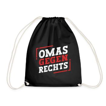 Omas Gegen Rechts - Turnbeutel - Schwarz - Vorne