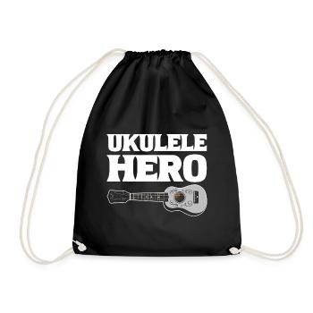 Lustiger Ukelele -Liebhaber Ukelele -Spieler - Turnbeutel - Schwarz - Vorne