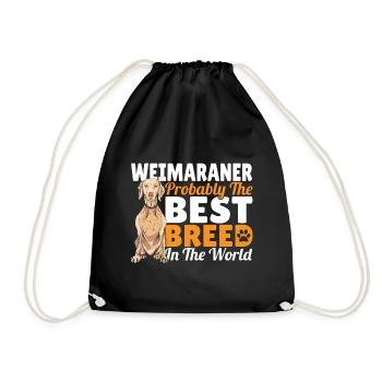 Weim Dog Weimaraner Lover Weimaraner Fanartikel - Turnbeutel - Schwarz - Vorne