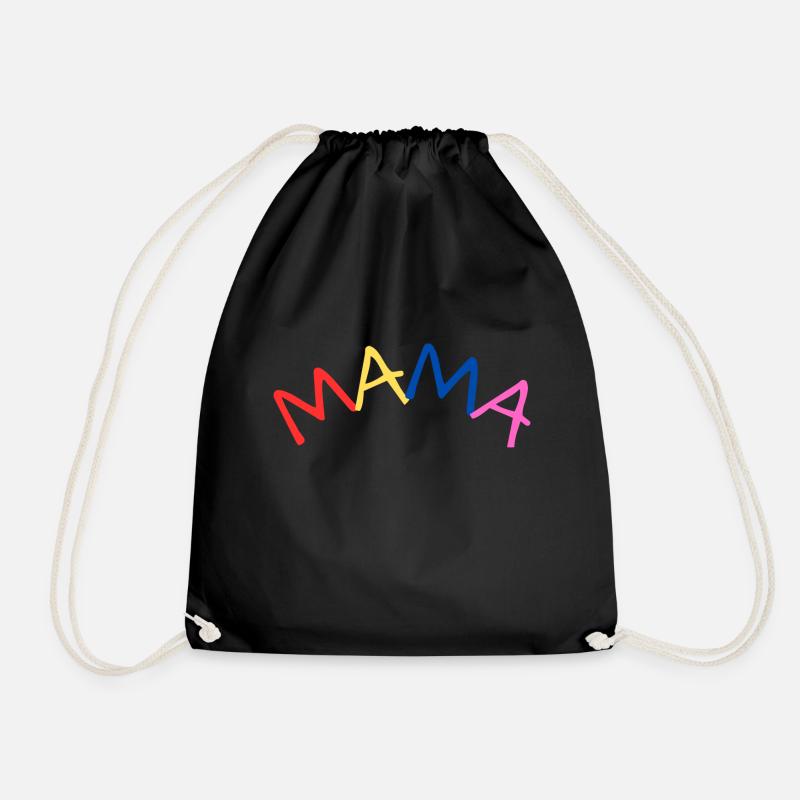 Mama - Drawstring Bag - black