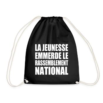 The youth fucks the National Rally - Drawstring Bag - black - Front