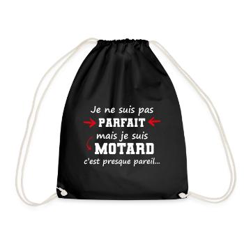 Je ne suis pas parfait mais je suis Motard - Sac de sport léger - noir - Devant
