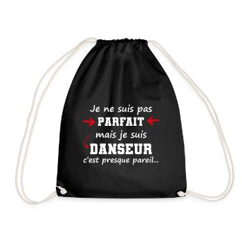 cadeau marrant danseur danse homme parfait - Sac de sport léger - noir - Devant