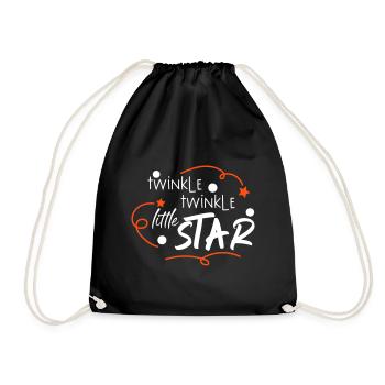 Twinkle little Star Funkel kleiner Stern Baby Kind - Turnbeutel - Schwarz - Vorne