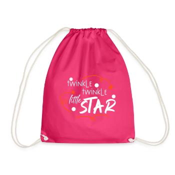Twinkle little Star Funkel kleiner Stern Baby Kind - Turnbeutel - Fuchsia - Vorne