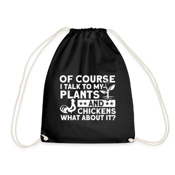 Jardinier Jardinier Éleveur de poulet Mangeoire à poulet - Sac de sport léger - noir - Devant
