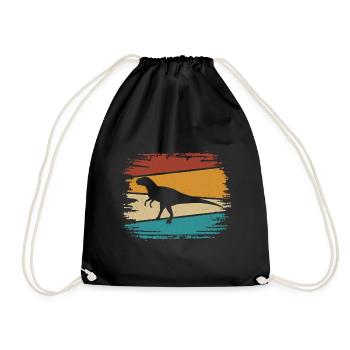 Velociraptor Dino Dinosaurs - Drawstring Bag - black - Front