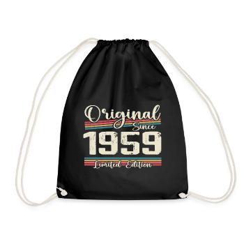 1959 Cadeau D’anniversaire Rétro Vintage 1959 - Sac de sport léger - noir - Devant