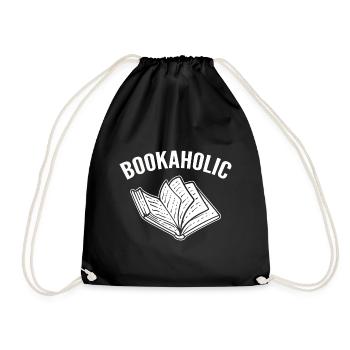 Bookaholic Buchbinder Bücherwurm - Turnbeutel - Schwarz - Vorne