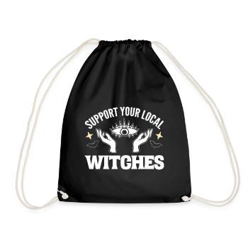 Support Your Local Witches Tarotkartenleser - Turnbeutel - Schwarz - Vorne