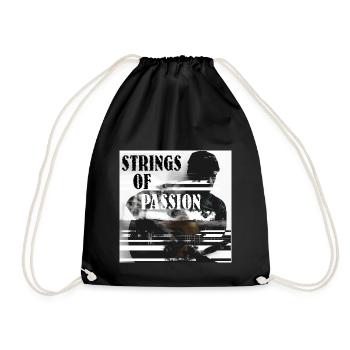 Strings Of Passion - Drawstring Bag - black - Front