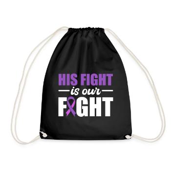 His Fight Is Our Fight Epilepsie-Krieger - Turnbeutel - Schwarz - Vorne